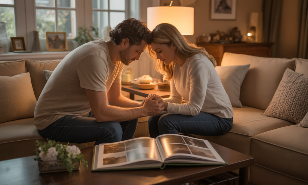 Couples practicing faithful remembering to strengthen faith and hope in marriage.