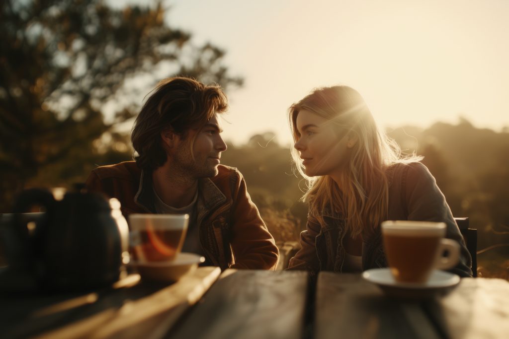 Couple celebrating small joys together to improve the mood of their home.