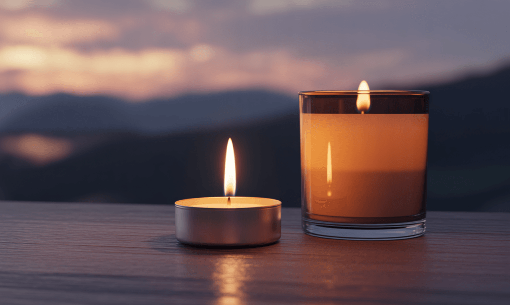 One candle lighting another to symbolize inviting your spouse instead of forcing them.