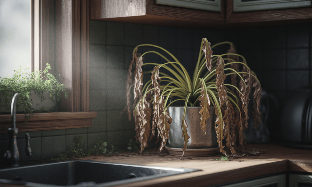 Neglected plant symbolizing how relationships weaken from quiet emotional withdrawal.
