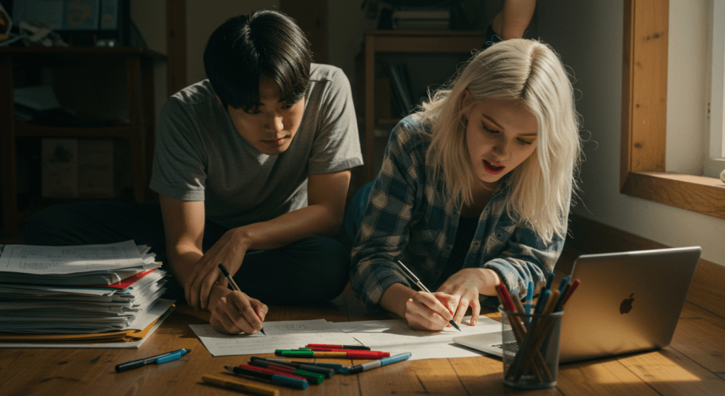 Planner spouse and free-spirited spouse customizing their weekly check-in so they both feel like teammates