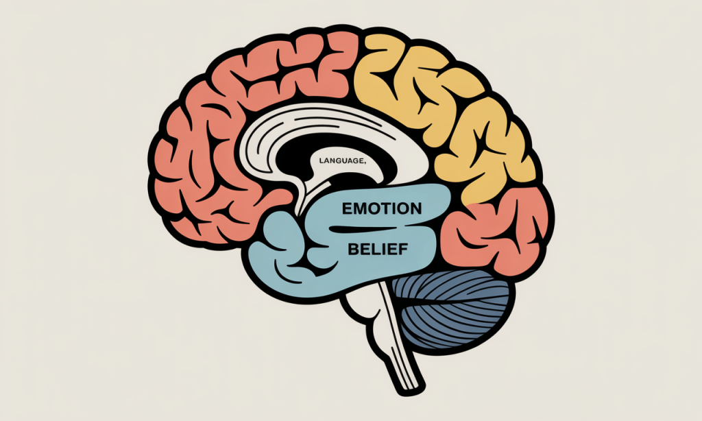 Neural pathways formed by repetitive language patterns influencing marriage perception.