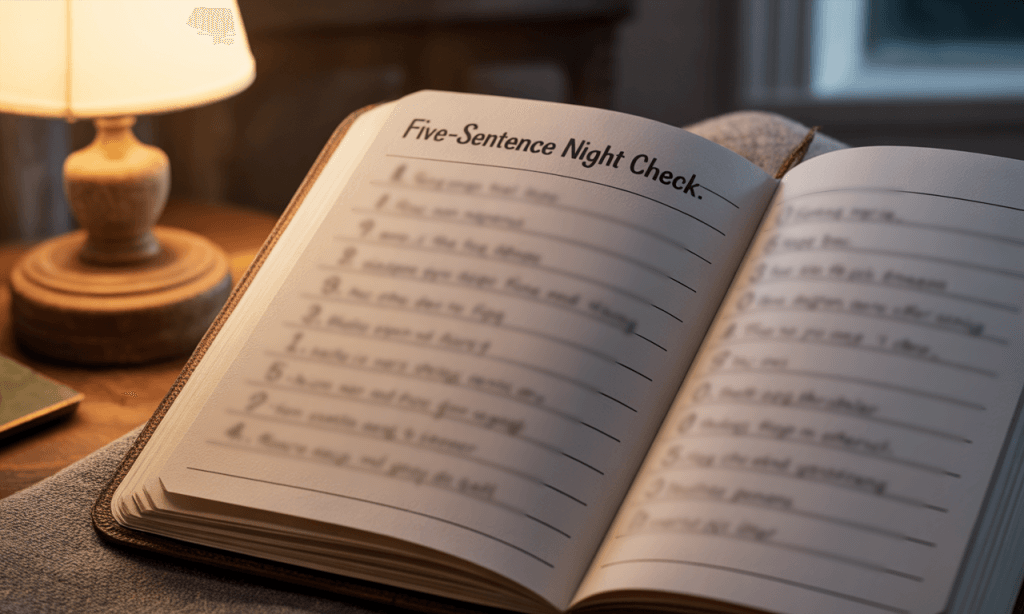 Outline of the nightly five-sentence communication ritual for couples.