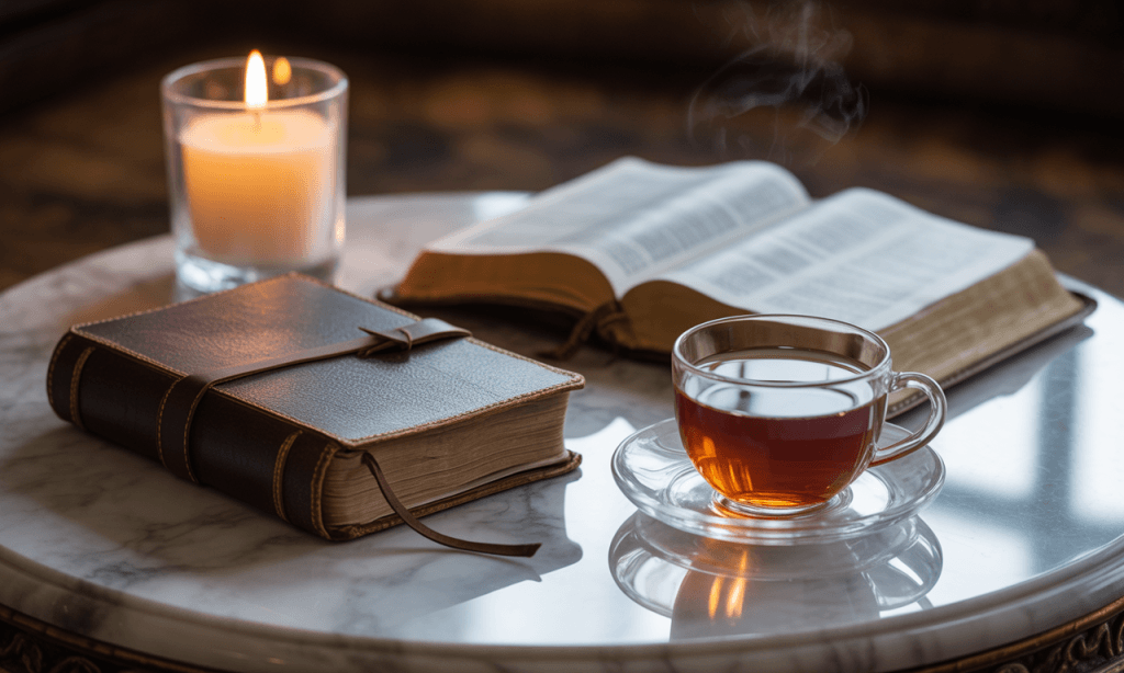 Peaceful journaling space symbolizing daily reflection and practicing forgiveness in marriage.