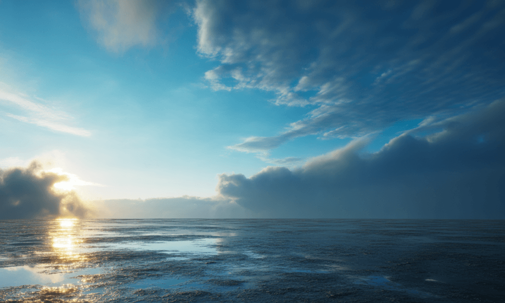 Blue sky after storm symbolizing emotional clarity and new beginnings after conflict.