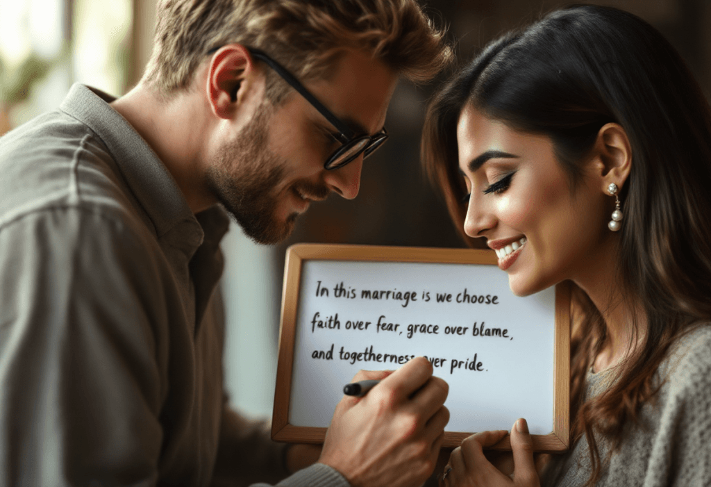 Creating a short North Star statement as a visible guide for marriage decisions