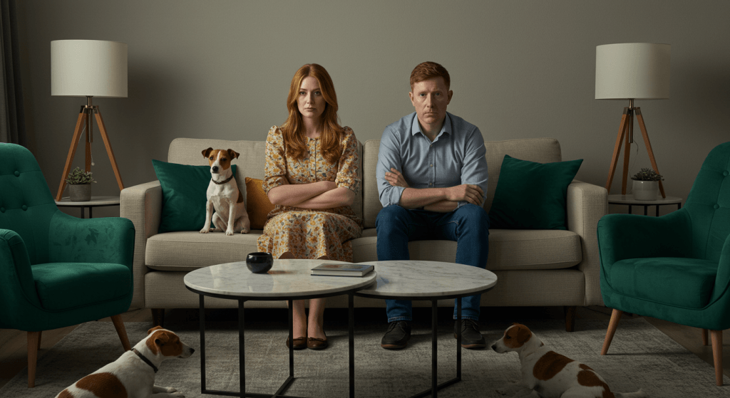 Couple feeling distant after repeated criticism in marriage.