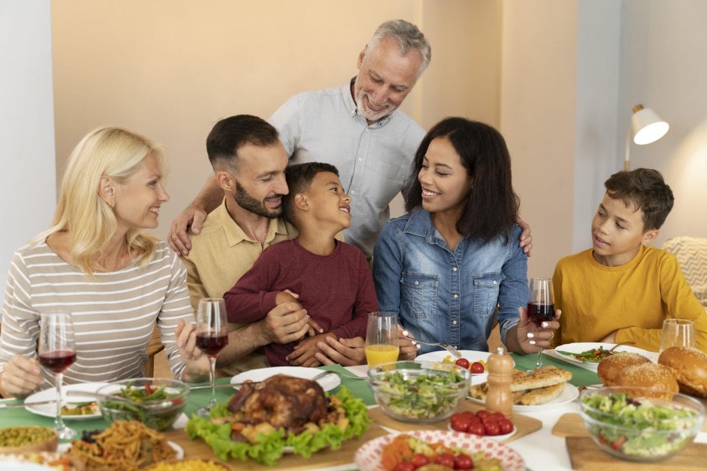 Gratitude creating warmth and joy in family life.