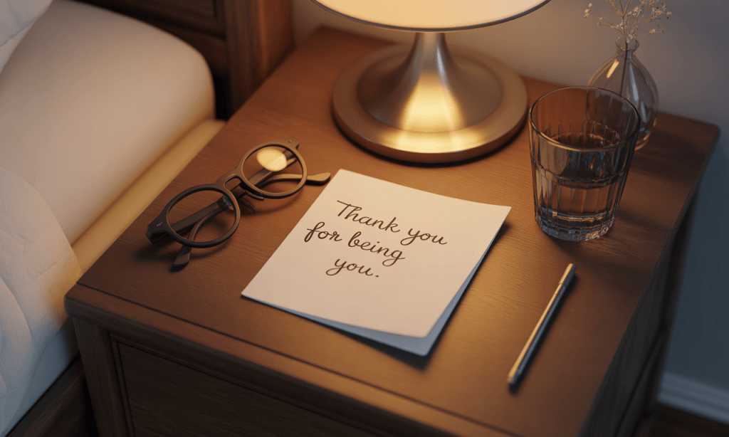 Simple daily gratitude note showing appreciation in marriage.
