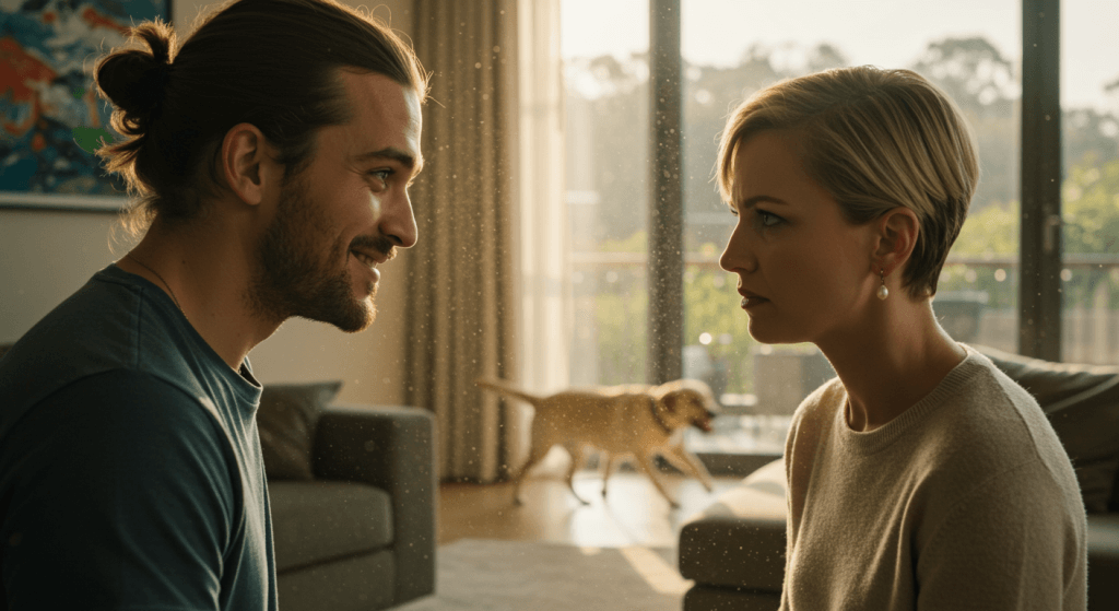 Sarcasm and absolute statements creating emotional distance between spouses