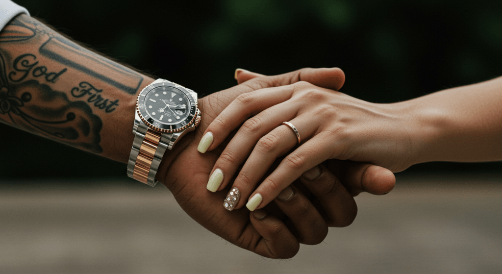 Hands clasped warmly, symbolizing revived connection.