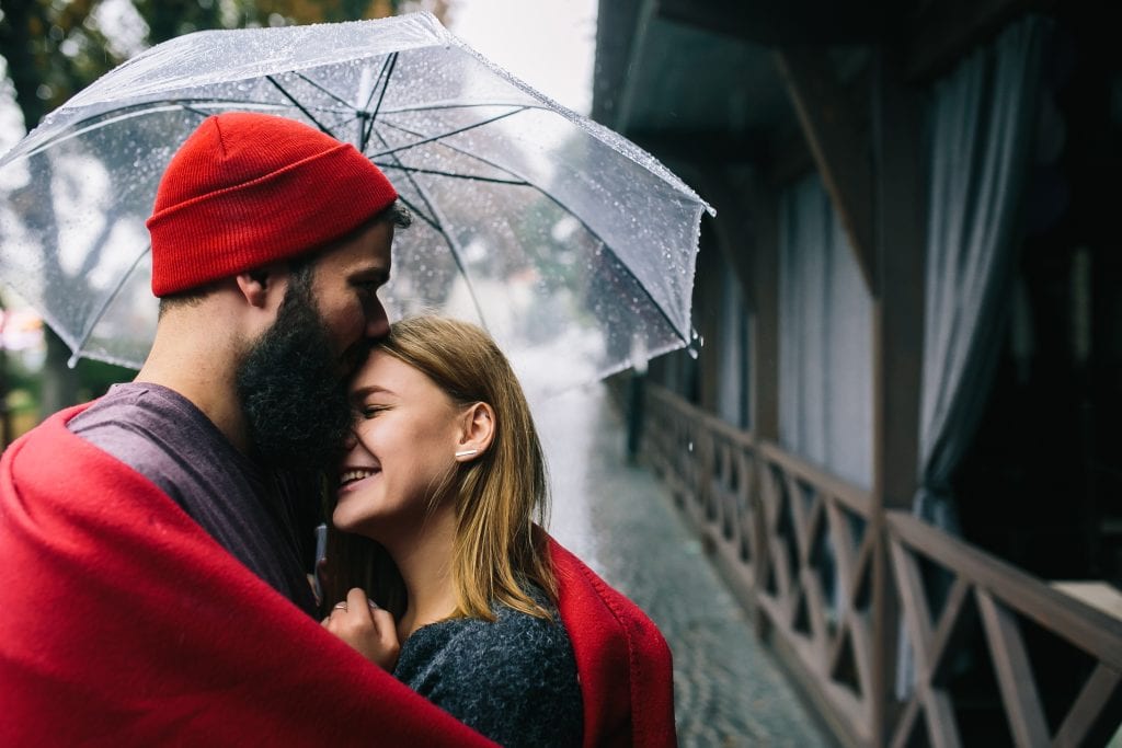 Couple embodying love that bends but never breaks.