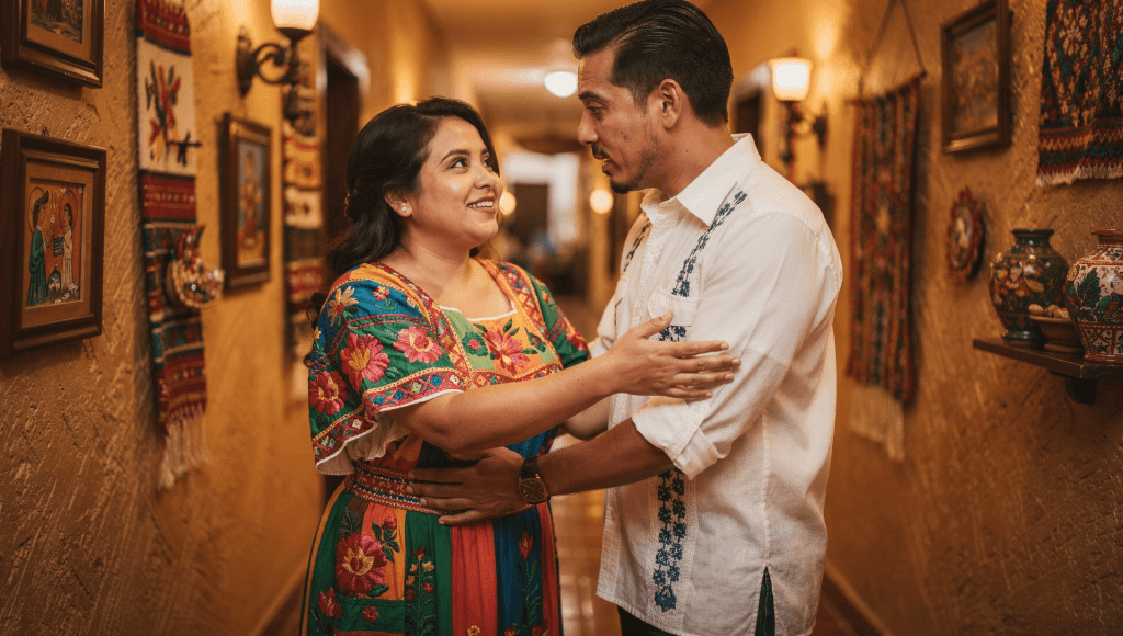 Spouse choosing to Go First by reaching out for connection, breaking the emotional stalemate at home.