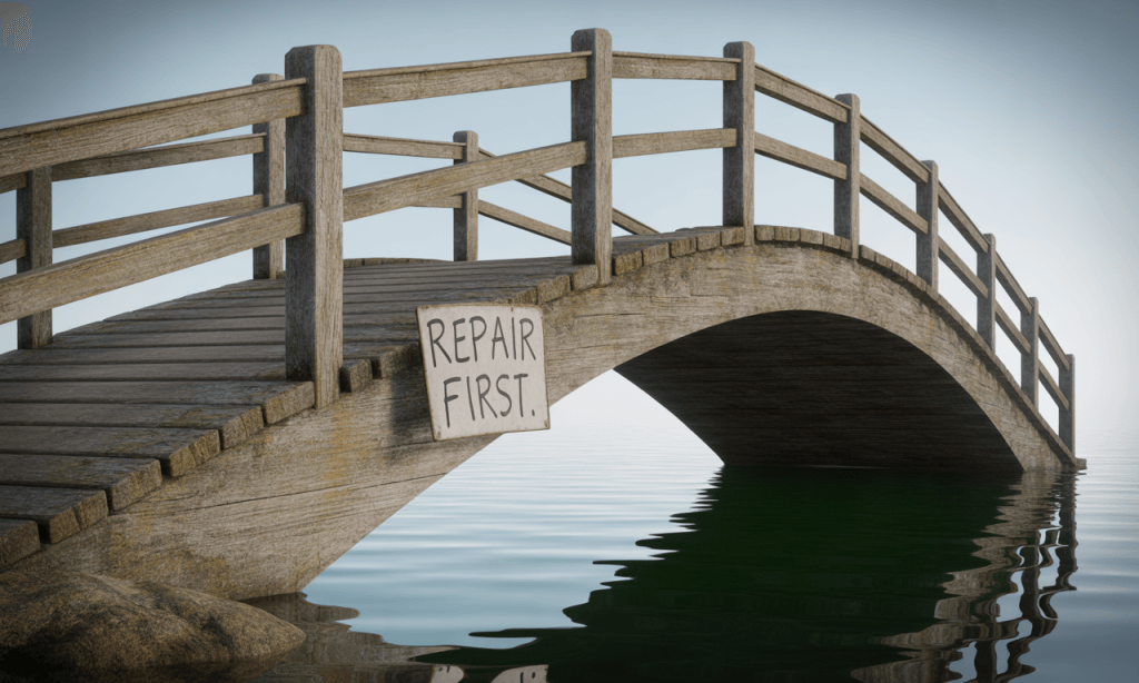 Repair without saying sorry begins with restoring safety