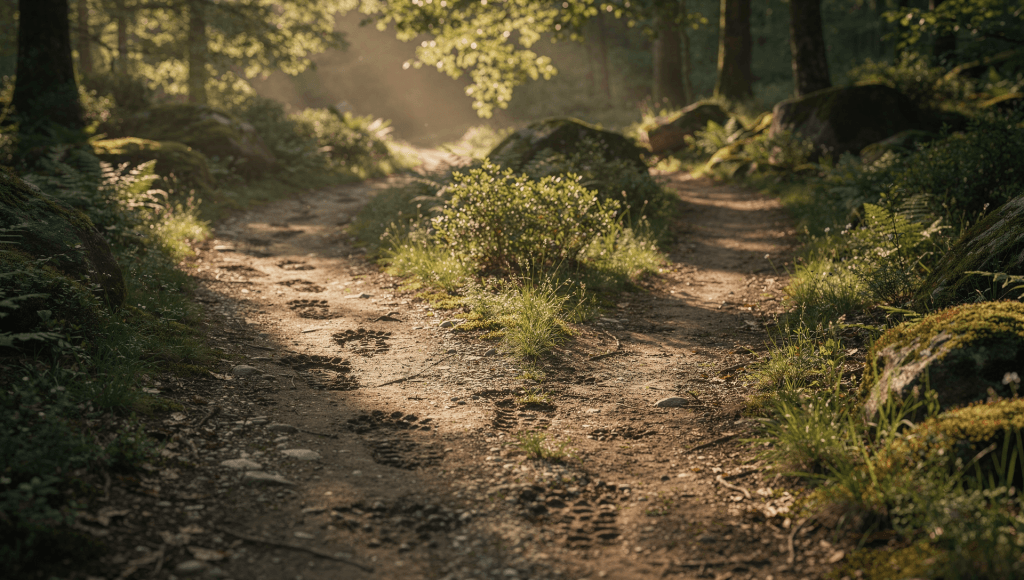Two diverging paths, symbolizing daily micro-choices that shape marriage in the present tense
