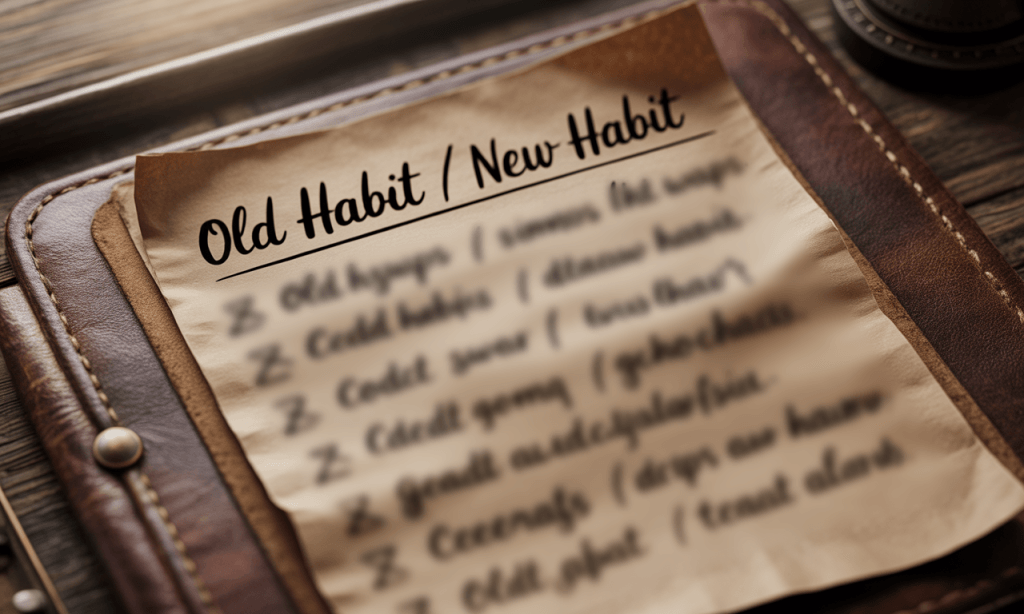 Marriage habit audit worksheet showing old habits and replacement habits for stronger connection.