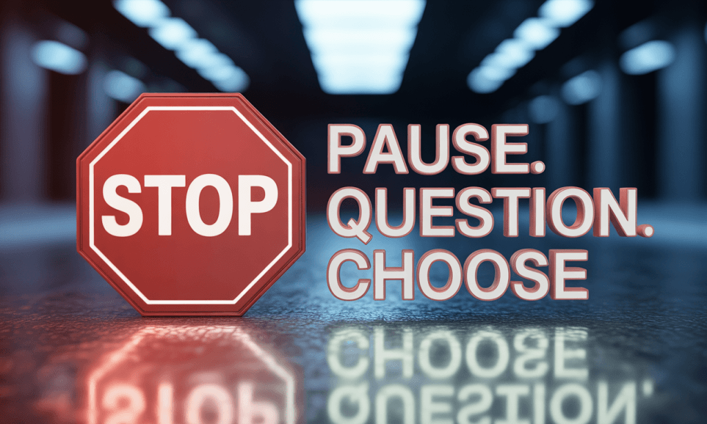 When you feel powerless, pausing to question the story before reacting in marriage.