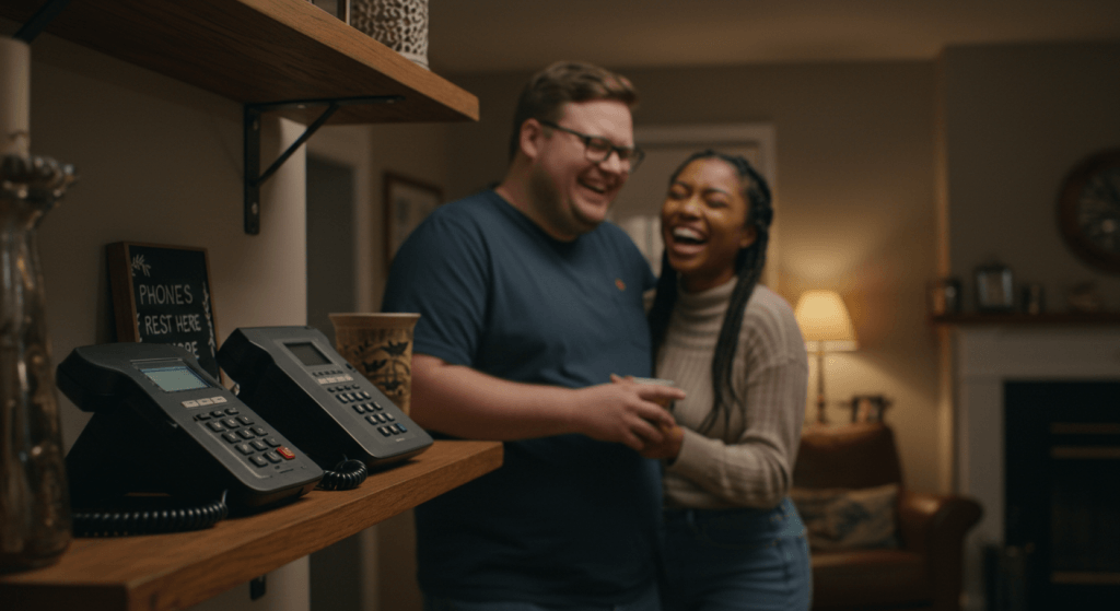 Phone boundaries help couples stay present during a marriage habit audit and daily connection.