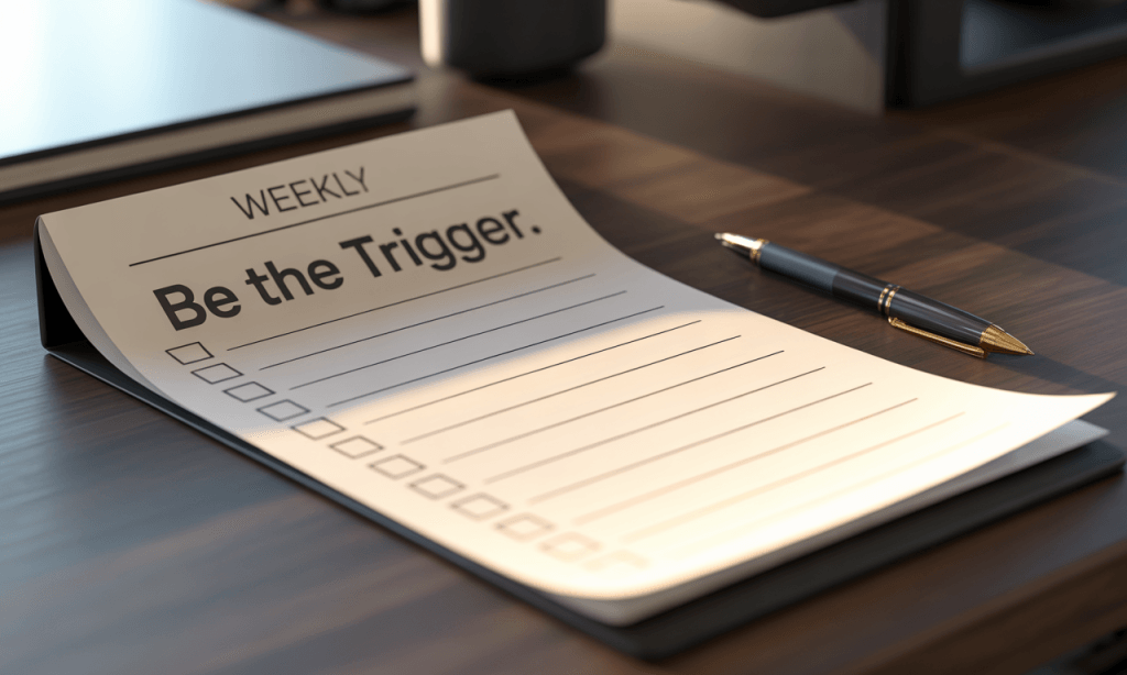 Be the trigger challenge: simple daily habits like greeting, pause, repair, and presence can shift the atmosphere in marriage.