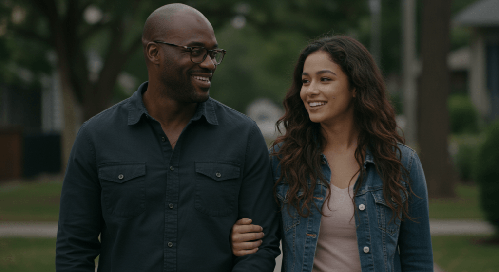Married couple turning a “we should walk sometime” idea into a real walk together.