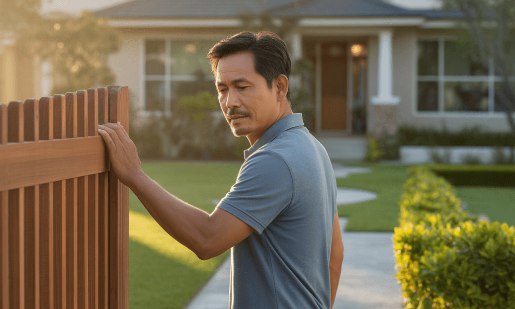 Person closing a garden gate and walking back toward their house, symbolizing taking ownership of their choices with better boundaries