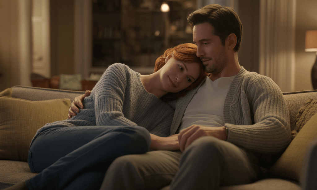 Calm, safe home atmosphere created by a Lighthouse Spouse who has leaned into being a steady source of safety and calm after a storm.