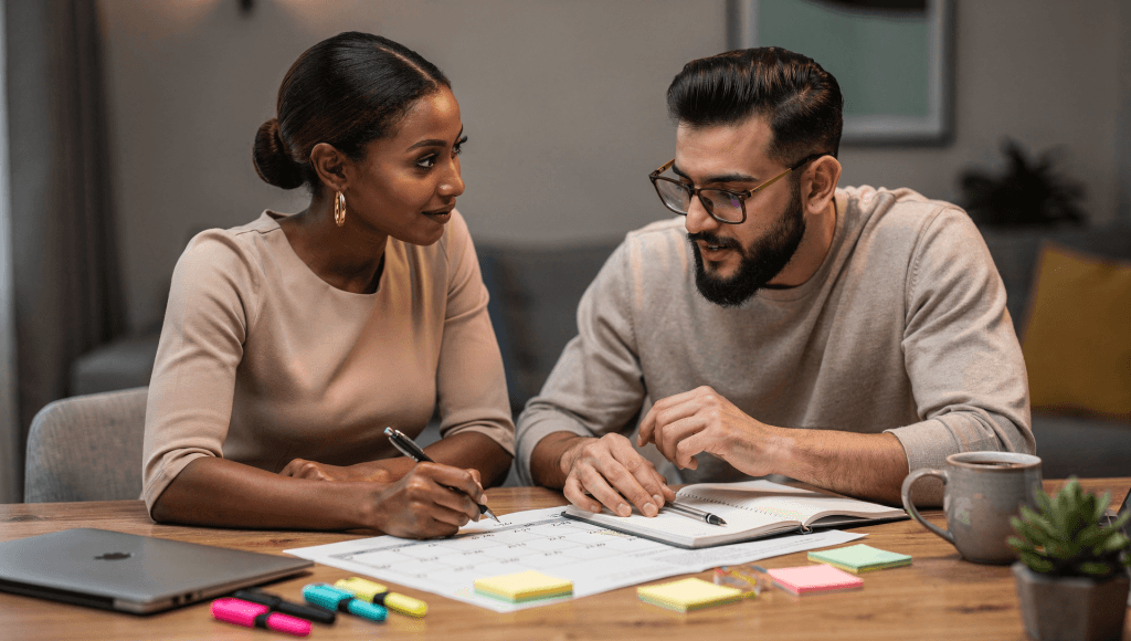Designing marriage environment includes a weekly marriage team meeting to reduce conflict