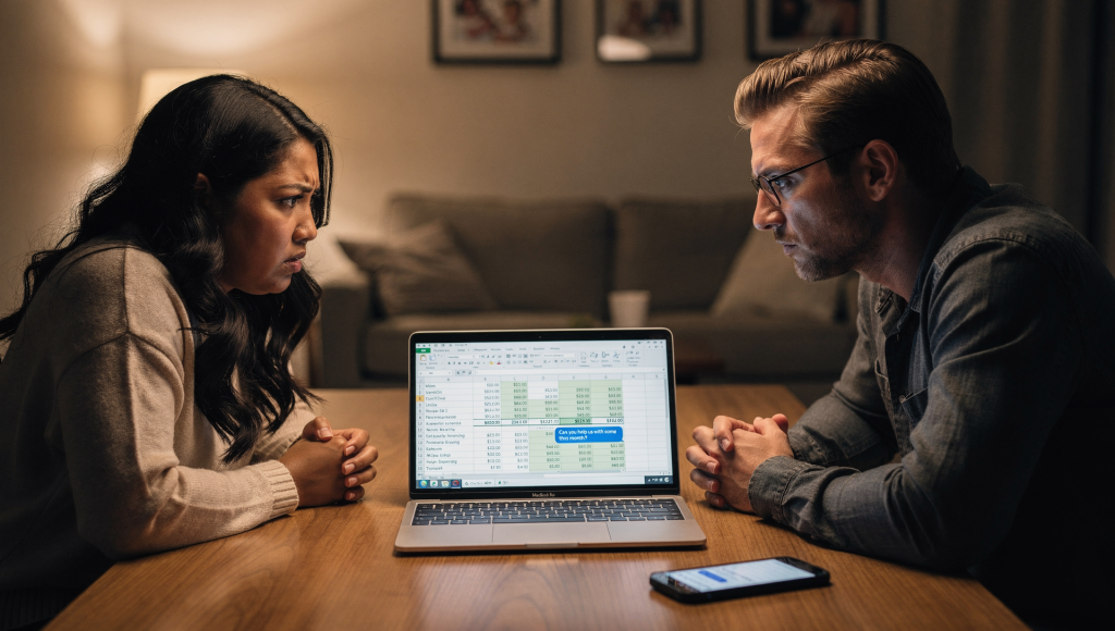 Cross cultural couple facing money culture fights from family requests while protecting their marriage.