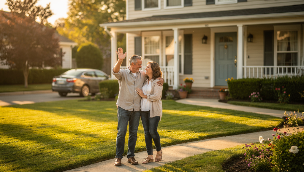 Couple showing that marriage first doesn’t mean family last as they host and still protect their home.