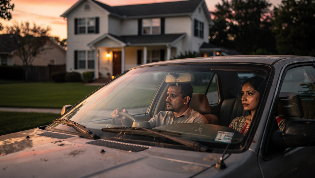 Cross-cultural couple bracing for family tension where respect has become control in marriage.