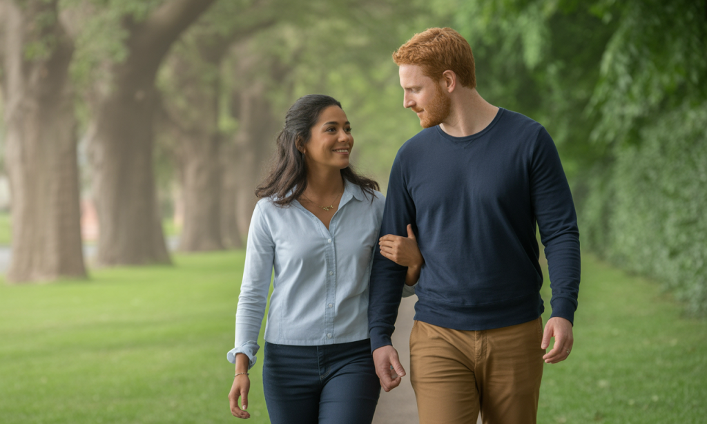 Cross-cultural Christian couple working through in-law conflict and building marriage unity